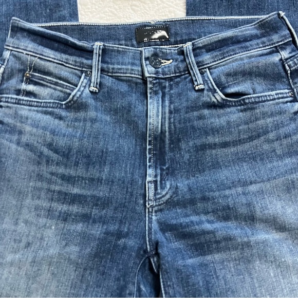 MOTHER Rascal Ankle Step Fray Denim Jeans High Rise Waist Raw Hem Distressed 26 - Picture 5 of 15